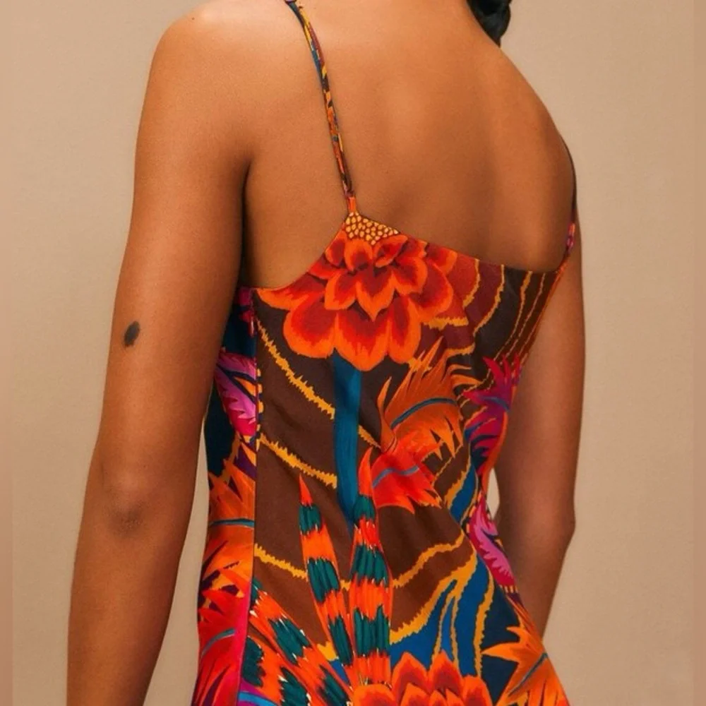 🌺🎉HP🎉🌺 NWT Farm Rio Vintage Wave Multicolor Sleeveless Maxi Dress - Picture 5 of 16